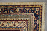 19109-Chobi Ziegler Hand-Knotted/Handmade Afghan Rug/Carpet Tribal/Nomadic Authentic/ Size: 7'6''x 5'6''