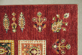 19121-Chobi Ziegler Hand-Knotted/Handmade Afghan Rug/Carpet Tribal/Nomadic Authentic/ Size: ﻿﻿8'0" x 5'7"
