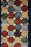 18672-Chobi Ziegler Hand-Knotted/Handmade Afghan Rug/Carpet Tribal/Nomadic Authentic/ Size: 11'0" x 2'4"