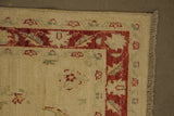 19217-Chobi Ziegler Hand-knotted/Handmade Afghan Rug/Carpet Tribal/Nomadic Authentic/ Size: 4'11''x 2'9''