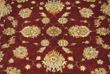 19284-Chobi Ziegler Hand-Knotted/Handmade Afghan Rug/Carpet Tribal/Nomadic Authentic/ Size: 6'4" x 6'4"