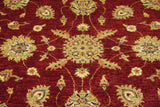 19272-Chobi Ziegler Hand-Knotted/Handmade Afghan Rug/Carpet Tribal/Nomadic Authentic/ Size: 7'8" x 5'6"