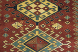 19366-Royal Shirvan Handmade/Hand-knotted Afghan Rug/Carpet Tribal/Nomadic Authentic/ Size: 6'5" x 4'9"