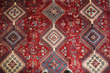 20581-Yalameh Hand-Knotted/Handmade Persian Rug/Carpet Tribal/Nomadic Authentic/ Size: 8'1" x 6'7"
