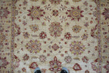 20675 -Chobi Ziegler Hand-knotted/Handmade Afghan Rug/Carpet Traditional Authentic / Size: 7'11" x 5'10"