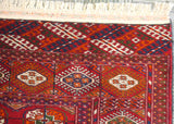 20512-Turkmen Hand-Knotted/Handmade Persian Rug/Carpet Traditional/Authentic/ Size: 6'6" x 4'4"