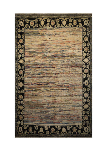 21771 - Chobi Ziegler Hand-Knotted/Handmade Afghan Rug/Carpet Modern Authentic/Size: 6'4" x 4'8"