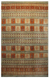 21750-Chobi Ziegler Hand-Knotted/Handmade Afghan Rug/Carpet Modern Authentic/Size: 6'7" x 5'2"