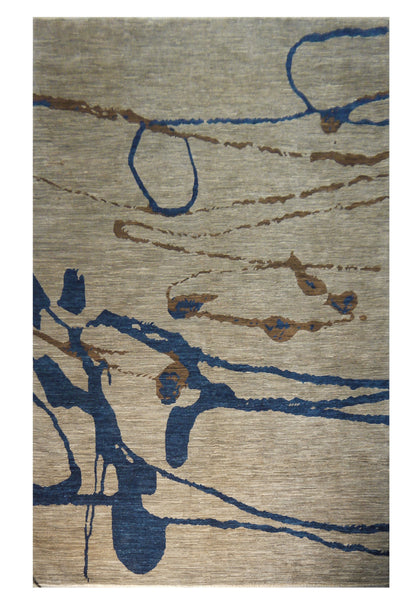 21740-Royal Chobi Ziegler Hand-Knotted/Handmade Afghan Rug/Carpet Modern Authentic/Size:13'7"x 10'1"
