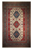 21513-Kazak Hand-Knotted/Handmade Afghan Rug/Carpet Tribal/Nomadic Authentic/ Size: 11'2" x 8'6"