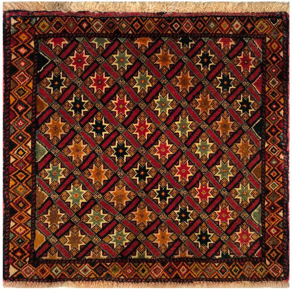 23836-Ghashgai Hand-Knotted/Handmade Persian Rug/Carpet /Tribal/ Nomadic/Authentic 2'1" x 2'0"