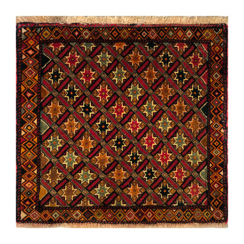 23836-Ghashgai Hand-Knotted/Handmade Persian Rug/Carpet /Tribal/ Nomadic/Authentic 2'1" x 2'0"