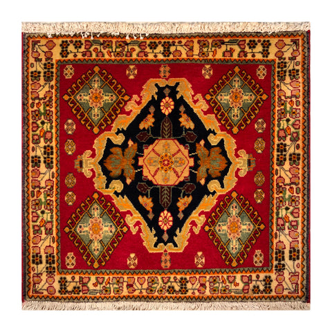 23845-Ghashgai Hand-Knotted/Handmade Persian Rug/Carpet/ Tribal/ Nomadic/Authentic/ Size: 2'0" x 2'2"