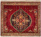 23838-Ghashgai Hand-Knotted/Handmade Persian Rug/Carpet Tribal/ Nomadic/ Authentic/ Size: 2'4" x 2'2"