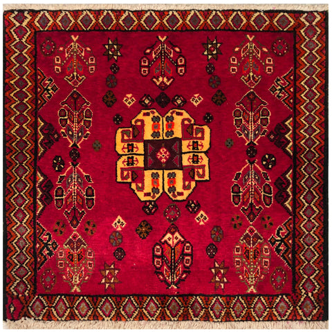 23839-Ghashgai Hand-Knotted/Handmade Persian Rug/Carpet Tribal/ Nomadic/Authentic/ Size: 2'2" x 2'0"