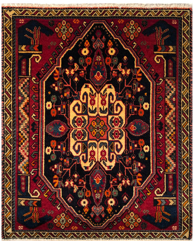 23873-Ghashgai Hand-Knotted/Handmade Persian Rug/Carpet/ Tribal/ Nomadic/ Authentic/ Size: 2'6" x 1'11"