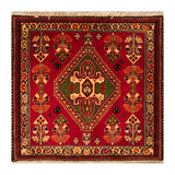 23843-Ghashgai Hand-Knotted/Handmade Persian Rug/Carpet Tribal/ Nomadic/Authentic/ Size: 2'1" x 2'1"