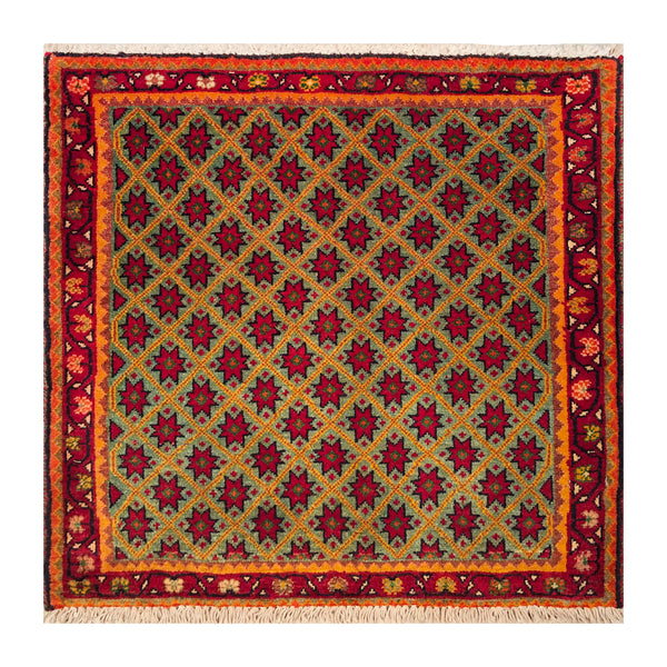 23874-Ghashgai Hand-Knotted/Handmade Persian Rug/Carpet / Tribal/ Nomadic/Authentic/ Size: 1'11" x 2'0"