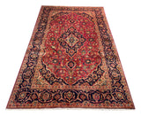 24541- Kashan Handmade/Hand-Knotted Persian Rug/Traditional/ Nomadic Carpet Authentic/ Size: 7'3" x 4'6"