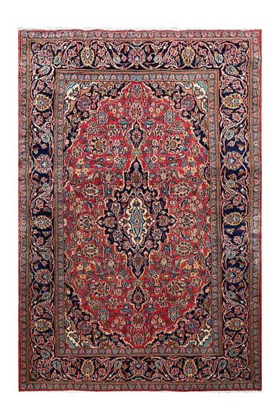 24317- Kashan Handmade/Hand-Knotted Persian Rug/Traditional Carpet Authentic/ Size: 6'8" x 3'5"