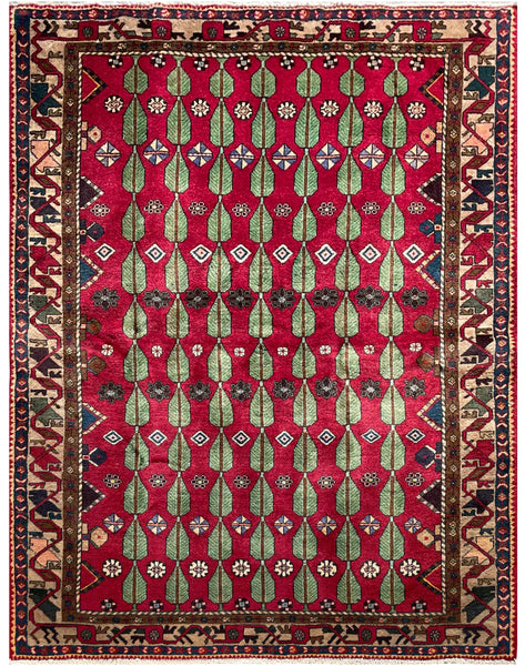 24240 - Bakhtiar Hand-Knotted/Handmade Persian Rug/Carpet Traditional/Authentic/ Size/: 6'7" x 4'11"