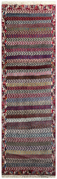 24271 - Shiraz Hand-Knootted/Handmade Persian Rug/Carpet Tribal/Nomadic Authentic/Size: 6'5" x 3'2"