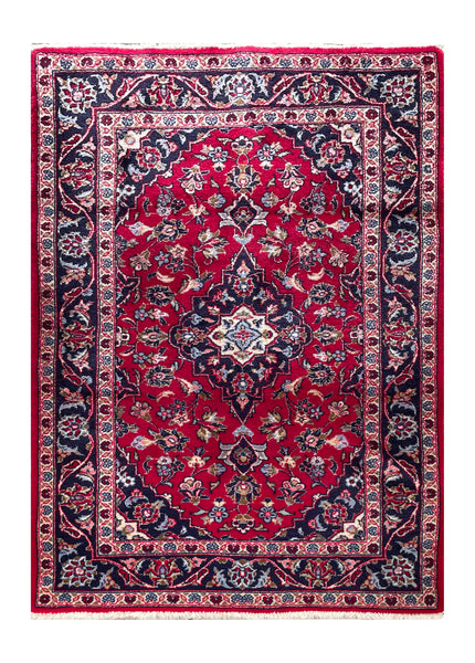24553- Kashan Handmade/Hand-Knotted Persian Rug/Traditional /Nomadic Carpet Authentic/ Size: 4'11" x 3'1"