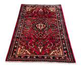 24372-Hamadan Hand-Knotted/Handmade Persian Rug/Carpet Tribal Authentic/ Size: 4'10" x 3'5"