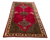 24386 - Shiraz Hand-Knootted/Handmade Persian Rug/Carpet Tribal/Nomadic Authentic/Size: 7'9" x 4'6"