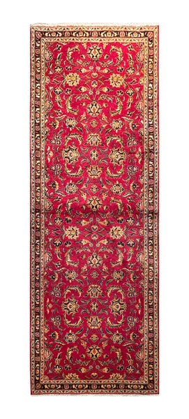 24260- Kashan Handmade/Hand-Knotted Persian Rug/Traditional Carpet Authentic/ Size 9'7" x 3'2"