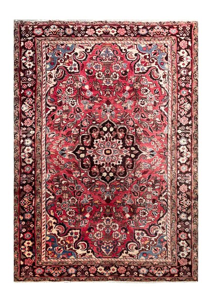 24232-Hamadan Hand-Knotted/Handmade Persian Rug/Carpet Tribal Authentic/ Size: 8'4" x 4'11"
