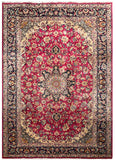 24267- Isfahan Persian Hand-Knotted Authentic/Traditional Carpet/Rug/ Size: 8'5'' x 5'0''
