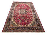 24267- Isfahan Persian Hand-Knotted Authentic/Traditional Carpet/Rug/ Size: 8'5'' x 5'0''