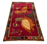 24255 - Shiraz Hand-Knootted/Handmade Persian Rug/Carpet Tribal/Nomadic Authentic/Size: 6'1" x 3'3"