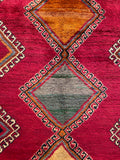 24296 - Shiraz Hand-Knootted/Handmade Persian Rug/Carpet Tribal/Nomadic Authentic/Size: 7'2" x 4'4"