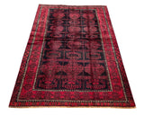 24354-Balutch Hand-Knotted/Handmade Persian Rug/Carpet Tribal/Nomadic Authentic/ Size: 6'2" x 4'2"