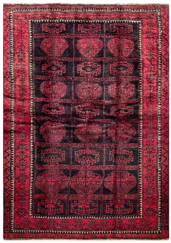 24354-Balutch Hand-Knotted/Handmade Persian Rug/Carpet Tribal/Nomadic Authentic/ Size: 6'2" x 4'2"