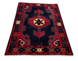 24368-Hamadan Hand-Knotted/Handmade Persian Rug/Carpet Tribal/Authentic/ Size: 4'11" x 3'8"