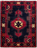 24368-Hamadan Hand-Knotted/Handmade Persian Rug/Carpet Tribal/Authentic/ Size: 4'11" x 3'8"