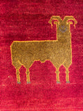 24489-Ghashgai Hand-Knotted/Handmade Persian Rug/Carpet Tribal/ Nomadic Authentic/Size: 1'8" x 1'10"