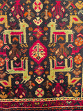 24523-Ghashgai Hand-Knotted/Handmade Persian Rug/Carpet Tribal/ Nomadic Authentic/Size: 1'11" x 1'10"