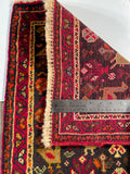 24523-Ghashgai Hand-Knotted/Handmade Persian Rug/Carpet Tribal/ Nomadic Authentic/Size: 1'11" x 1'10"