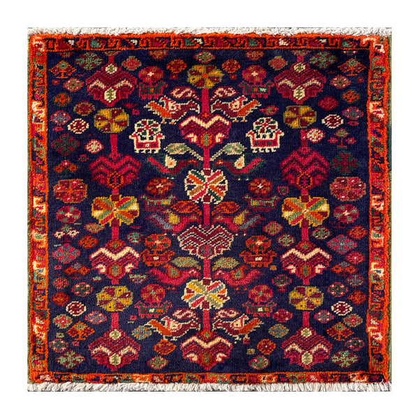 24420-Ghashgai Hand-Knotted/Handmade Persian Rug/Carpet Tribal/ Nomadic Authentic/Size: 1'11" x 1'10"