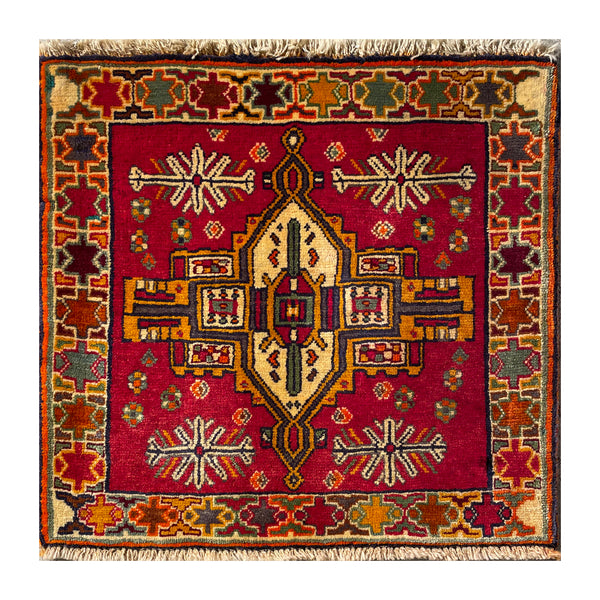 24495-Ghashgai Hand-Knotted/Handmade Persian Rug/Carpet Tribal/ Nomadic Authentic/Size: 2'1" x 2'0"