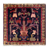 24518-Ghashgai Hand-Knotted/Handmade Persian Rug/Carpet Tribal/ Nomadic Authentic/Size: 2'0" x 2'0"