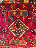 24414-Ghashgai Hand-Knotted/Handmade Persian Rug/Carpet Tribal /Nomadic Authentic/Size: 1'8" x 2'0"