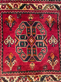 24407 - Shiraz Hand-Knootted/Handmade Persian Rug/Carpet Tribal/Nomadic Authentic/Size: 1'9" x 1'9"
