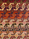 24490-Ghashgai Hand-Knotted/Handmade Persian Rug/Carpet Tribal/ Nomadic /Authentic/Size: 1'8" x 1'9"