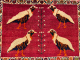 24483-Ghashgai Hand-Knotted/Handmade Persian Rug/Carpet Tribal/ Nomadic Authentic/Size: 1'7" x 2'3"