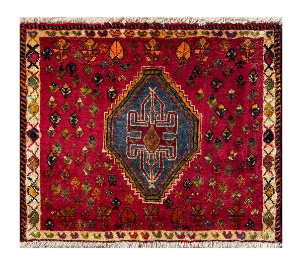24476-Ghashgai Hand-Knotted/Handmade Persian Rug/Carpet Tribal/ Nomadic Authentic/Size:1'8" x 2'0"